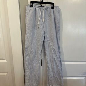 Brandy Melville Anastasia Pant | Linen & Cotton Striped Drawstring Pants